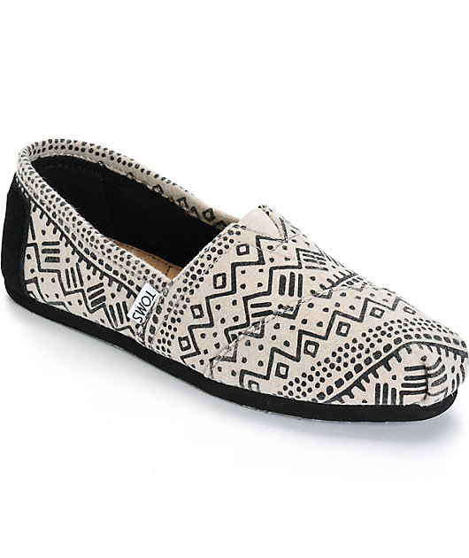 toms printed shoes
