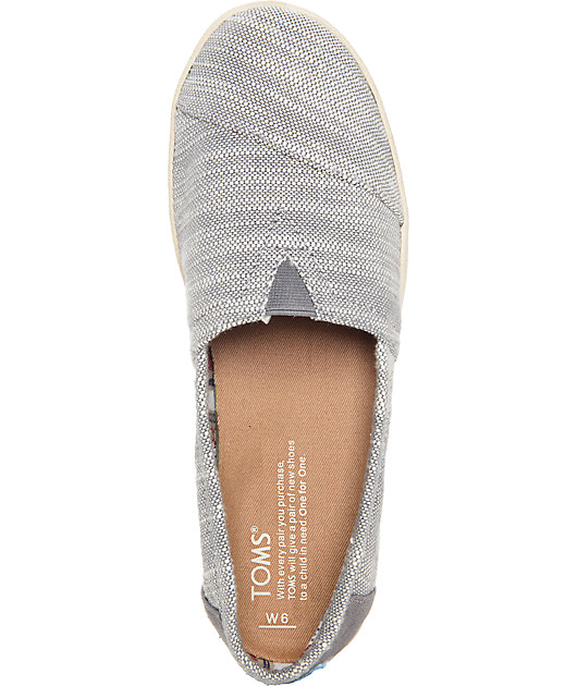 toms avalon grey textured woven