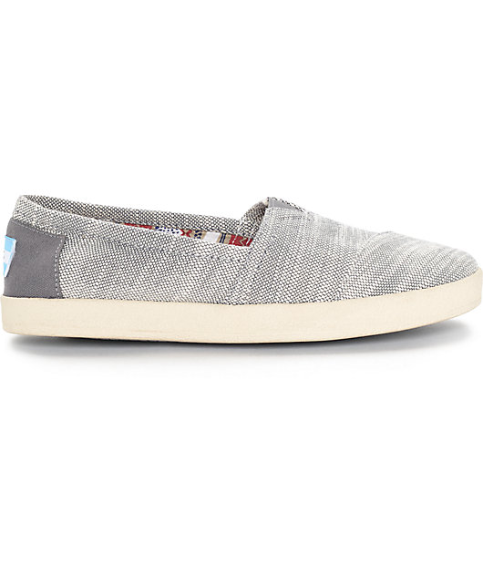 toms avalon grey textured woven