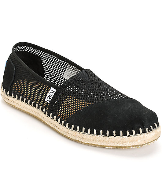 toms black mesh women's classics