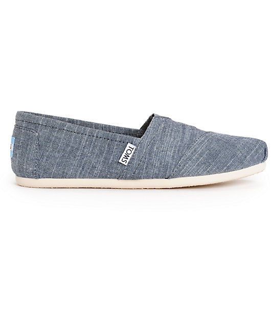 Toms Classic Blue Chambray Womens Shoes 