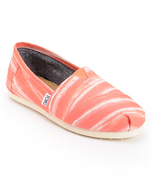 coral toms shoes