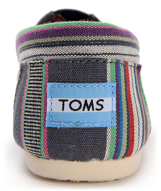 Toms Classics Denim Stripe Womens Slip 
