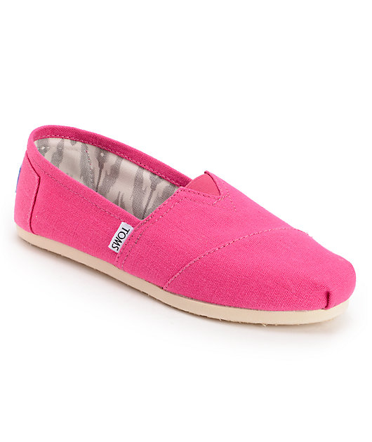 toms pink women's shoes