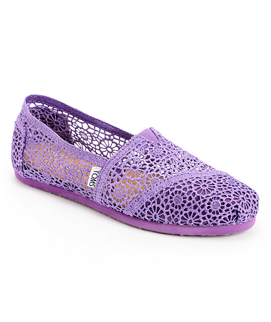 womens purple slip on shoes