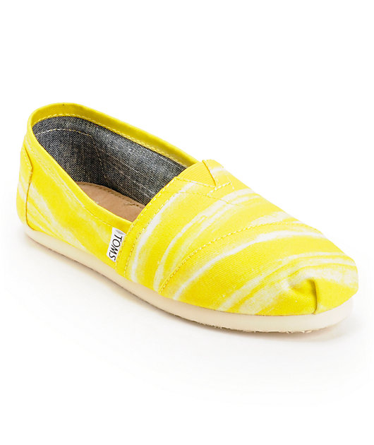 Toms Classics Yellow Stripe Womens Slip 