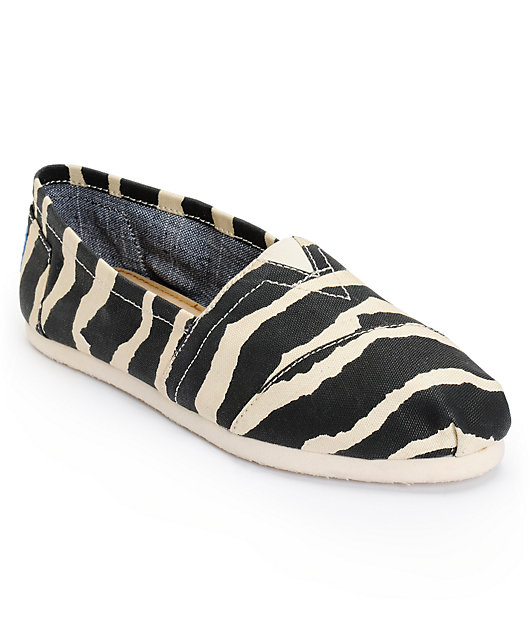 toms zebra print women's classics