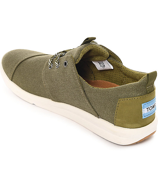 olive green toms womens