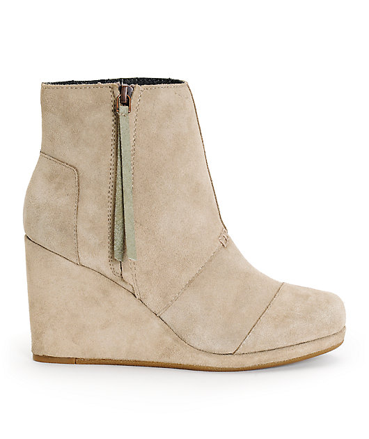 toms desert wedge high bootie