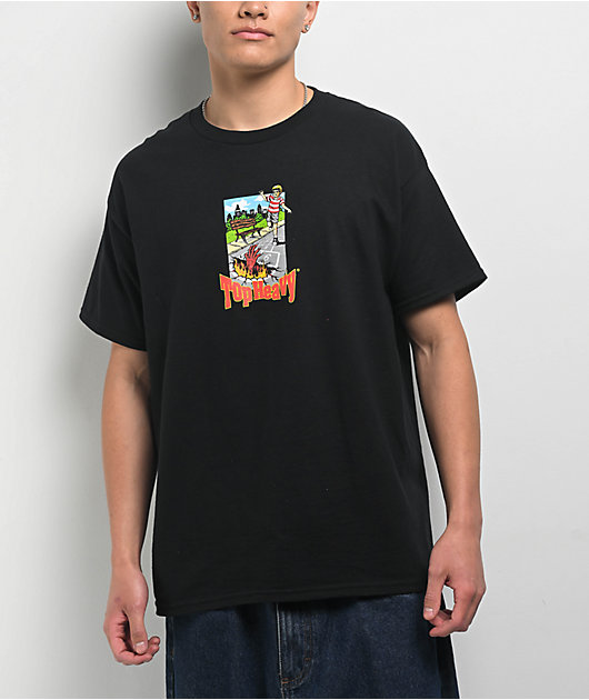 Top Heavy Hopscotch Black T-Shirt | Zumiez