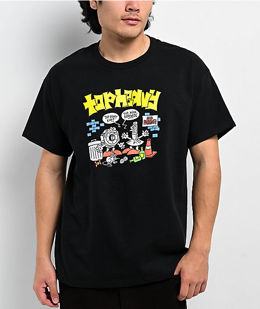 Top Heavy Screwed Black T-Shirt | Zumiez
