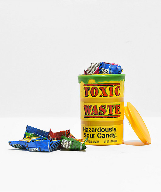 Toxic Waste Hazardously Sour Candy in Original Yellow Drum 1.7 oz 