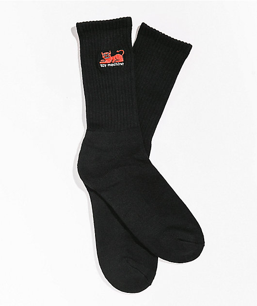 Toy Machine Devil Cat Black Crew Socks