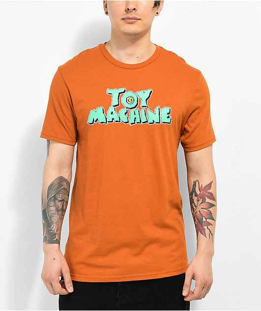 トップス Toy Machine Eye Vintage T-shirt Toy Machine Hirotton Eye Orange T-Shirt | Zumiez