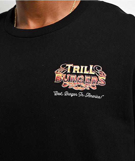 Trill Burgers Champions Black T-Shirt | Zumiez