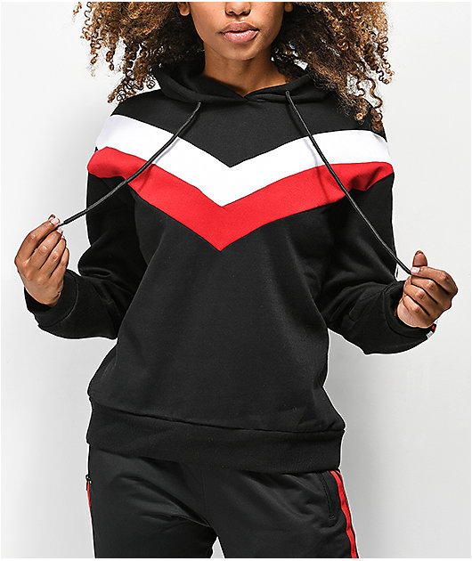 Black red and white hoodie sale