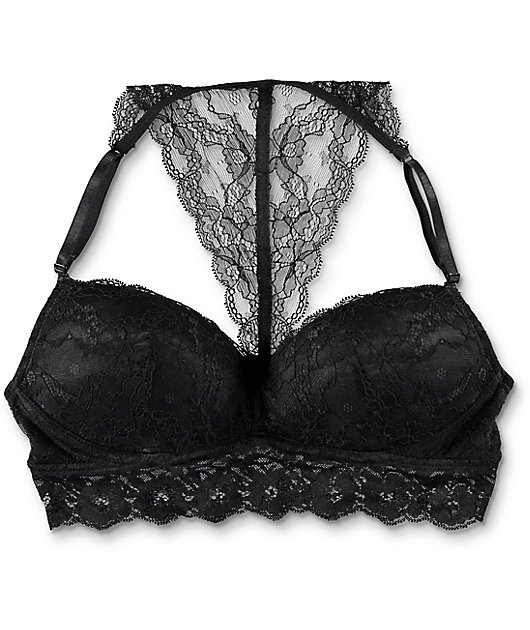 push up black bralette