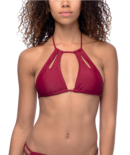 high neck keyhole bikini