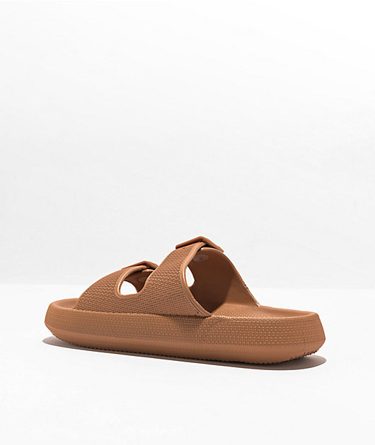 Trillium Maura Tan Slide Sandals