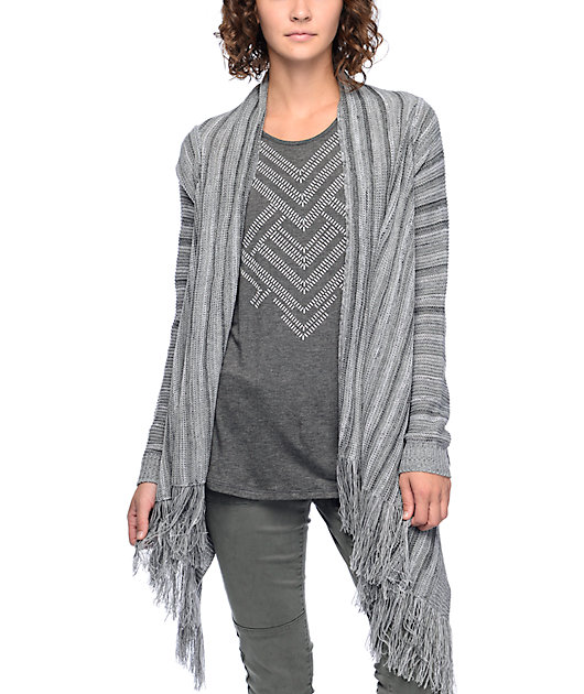 grey waterfall cardigan
