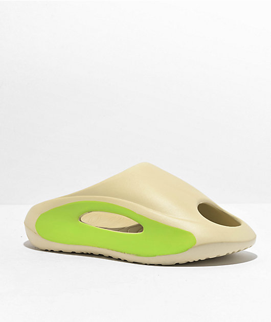 Trillium Palmer Tan Green Slide Sandals Zumiez