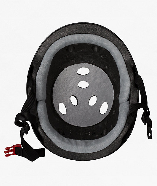 Triple Eight Dual Certified Black Rubber Skateboard Helmet | Zumiez