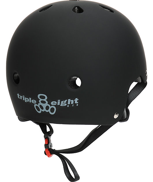 Triple 8 Helmet Black Rubber/Red XS 