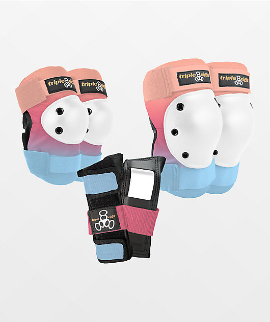 Triple Eight Sunset Pink & Blue 3-Pack Pad Set | Zumiez