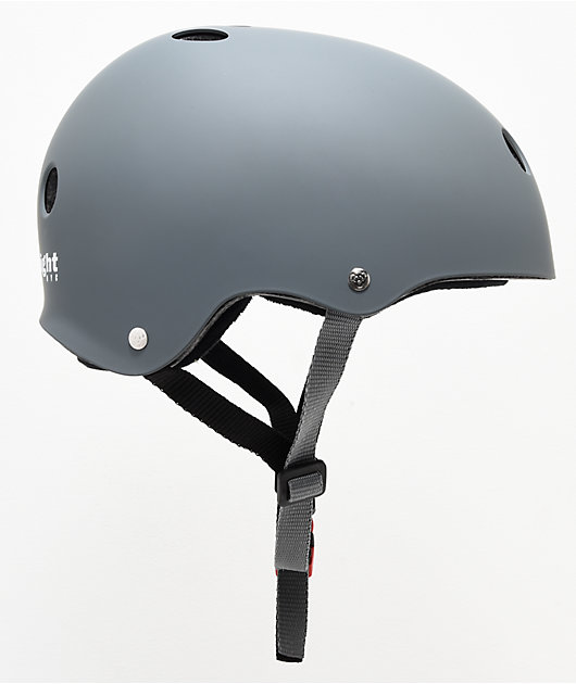 Triple Eight Skate Matte Grey Rubber Skateboard Helmet 