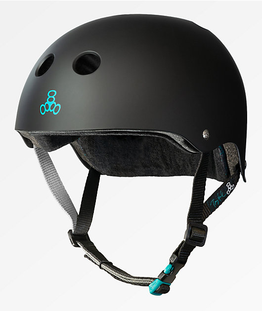 ... Triple Eight Dual Certified Bike and Skateboard Helmet Black Matte X-Small 