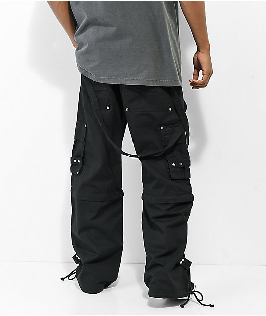 Tripp NYC Zip Off Black Cargo Bondage Pants