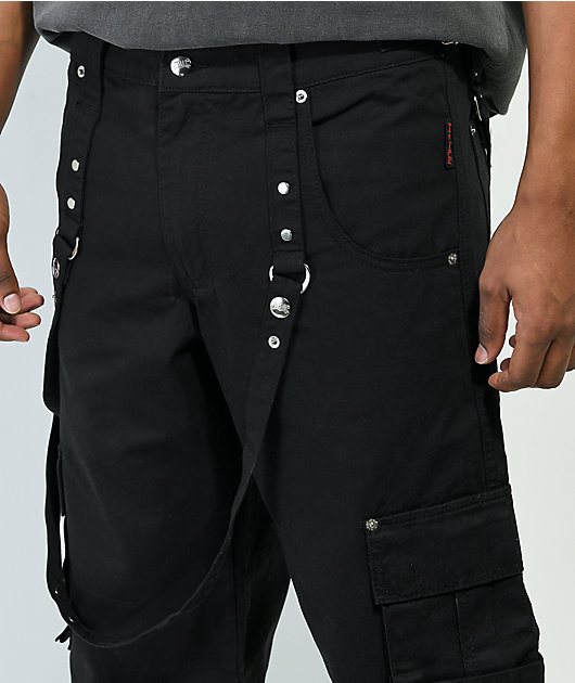 Tripp Black & Grey Overdyed Zip-Off Pants