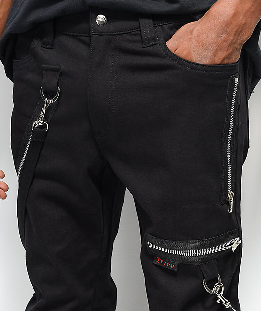 Tripp NYC pantalones negros ajustados con tirantes
