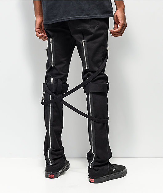 Tripp NYC pantalones negros ajustados con tirantes