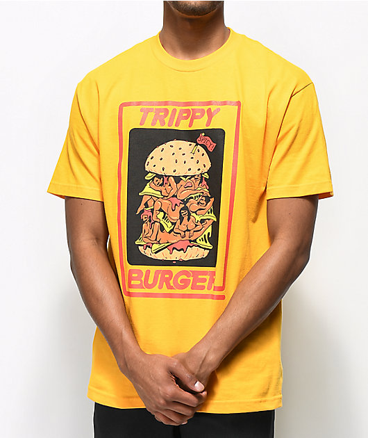 Trippy Burger Babes Gold T-Shirt