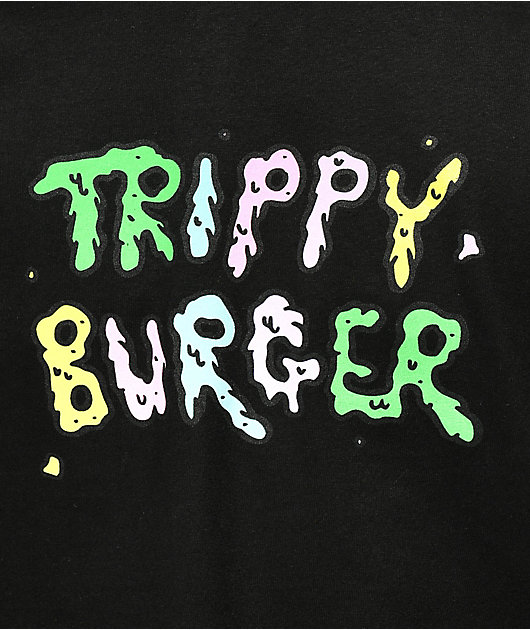 trippy burger shirt