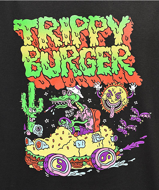 Trippy Burger Loathing Black T-Shirt