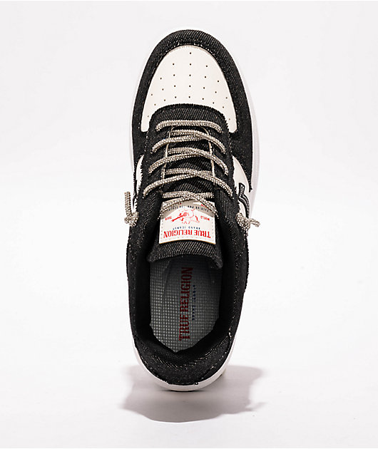 True Religion Allison White & Black Shoes
