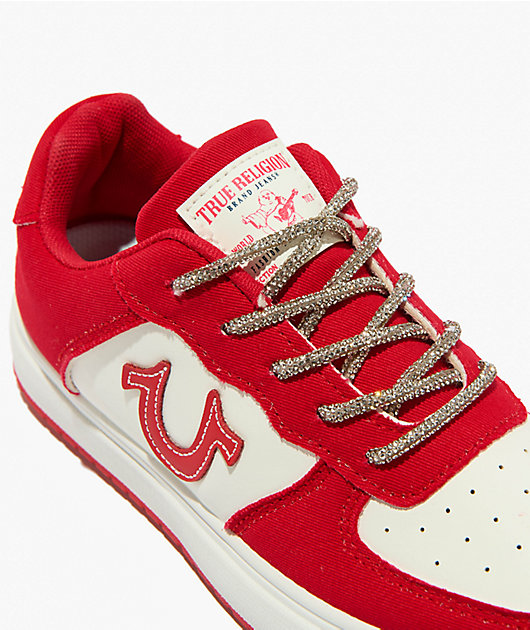True Religion Allison White & Red Shoes