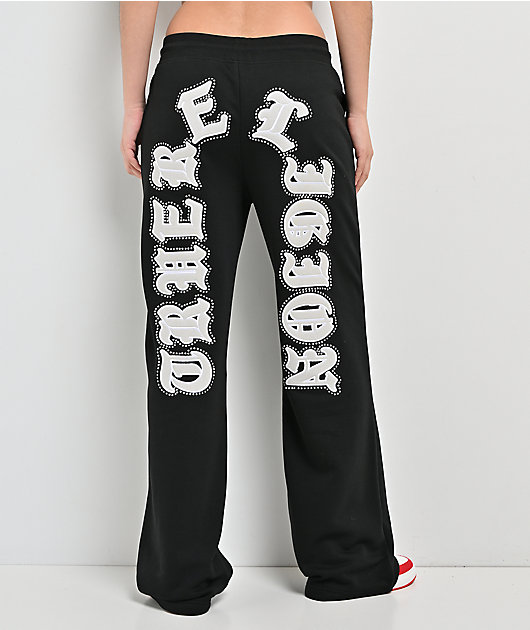 True Religion Applique Black Sweatpants