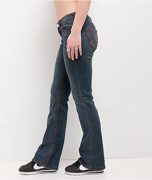 True Religion Becca Big T Twilight Indigo Mid Rise Bootcut Jeans