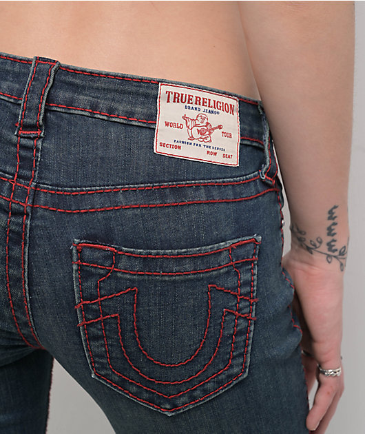 True Religion Becca Big T Twilight Indigo Mid Rise Bootcut Jeans