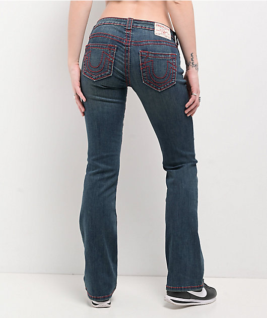 True Religion Becca Big T Twilight Indigo Mid Rise Bootcut Jeans
