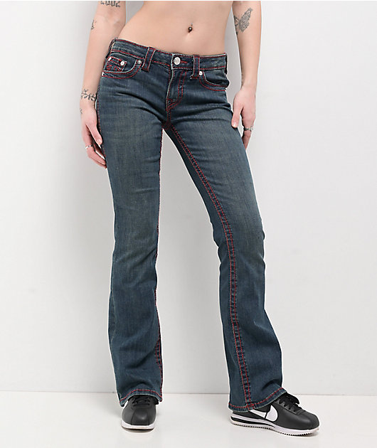 True Religion Becca Big T Twilight Indigo Mid Rise Bootcut Jeans
