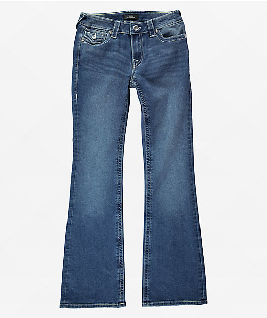 True Religion Becca Crystal Wing Marina Mid Rise Bootcut