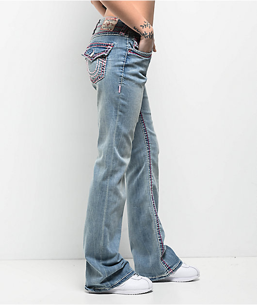 True Religion Becca Super T California Poppy Mid Rise Bootcut Jeans