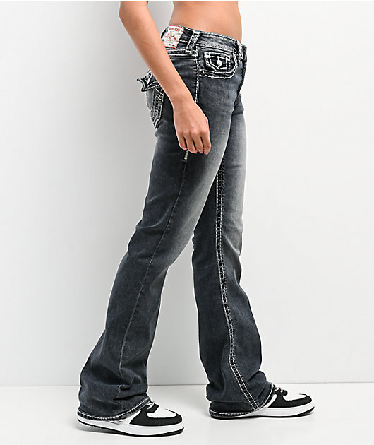 True Religion Becca Super T Mid Rise Bootcut Dark Wash Jeans
