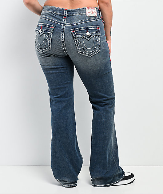 True Religion Becca Super T Orchid Breeze Mid Rise Bootcut Jeans