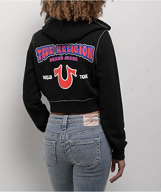 TRUE RELIGION ブラックパーカー TRUE RELIGION トゥルーレリジョン ジップパーカーブラックs 【公式通販】