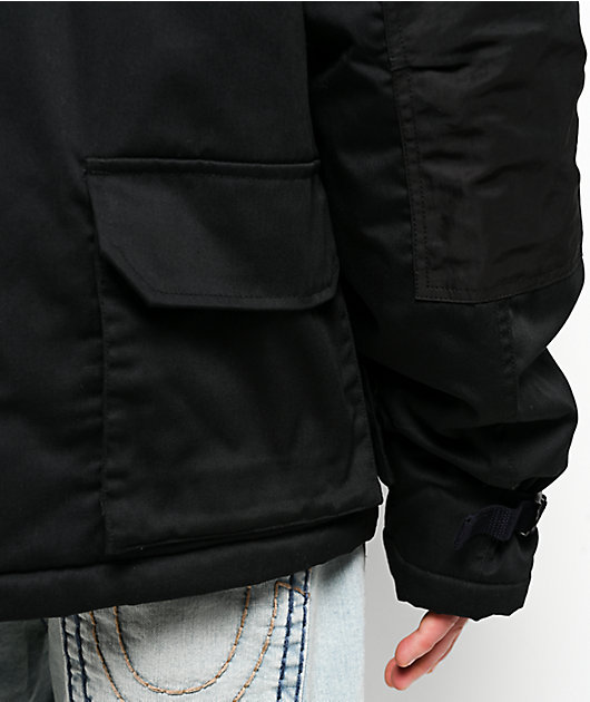 True Religion Big T Black Parka Jacket